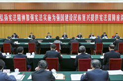 趙樂(lè)際出席“弘揚(yáng)憲法精神，加強(qiáng)憲法實(shí)施，為強(qiáng)國(guó)建設(shè)、民族復(fù)興提供憲法保障”座談會(huì)并講話